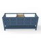 Castello Usa Alicia 60" Blue Vanity Base with Gold Handles CB-VEN-72BLU-GLD-VBO - alternate 1